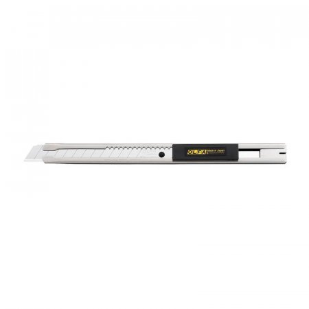 Нож универсальный Olfa OL-SVR-2 с корпусом из нержавеющей стали и  автофиксатором (ширина лезвия 9 мм)
