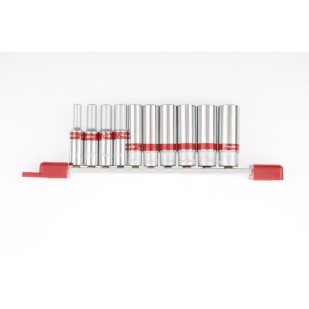 Набор головок торцевых удлиненных 1/4 CrV 10 штук (4-13 мм) MATRIX 13592