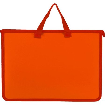 Папка-портфель пластиковая Attache Neon А4+ оранжевая (340x40х245 мм, 1  отделение)