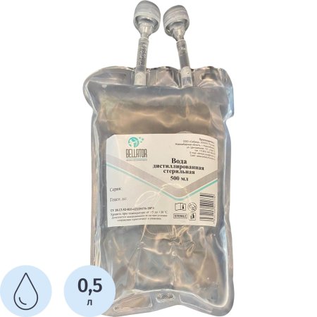 Вода дистиллированная 500 мл (12 штук в упаковке)