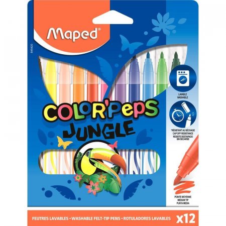 Набор фломастеров Maped Jungle 12 цветов