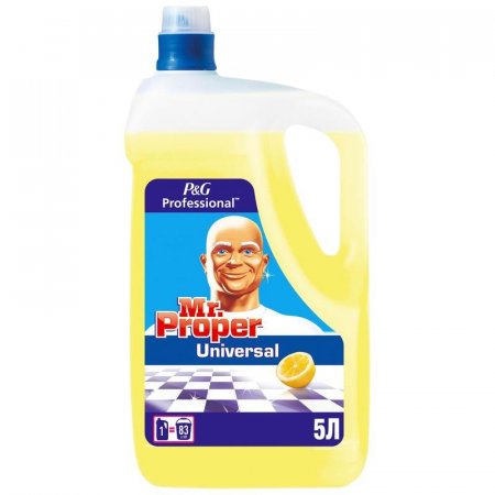Профессиональная жидкость для чистки твердых поверхностей Mr. Proper (5 литров, лимон)