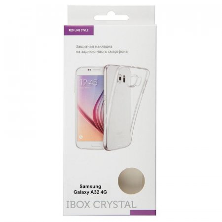 Чехол накладка Red Line iBox Crystal для Samsung Galaxy A32 прозрачный  (УТ000023932)