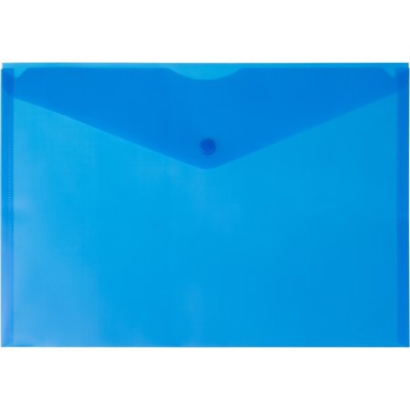 Папка-конверт на кнопке Выбор есть Элементари А4 синяя 180 мкм (10 штук  в упаковке)