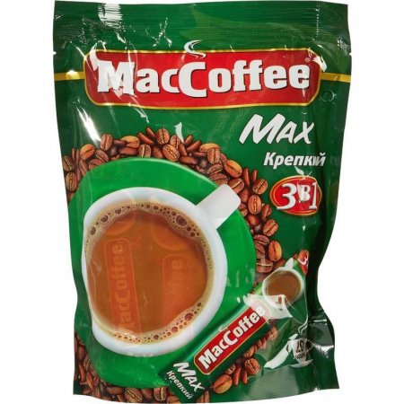 Кофе порционный растворимый MacCoffee Max 3 в 1 крепкий 20 пакетиков по 16 г