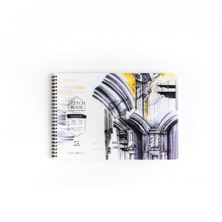 Скетчбук для маркеров Малевичъ Sketch 30х21 см 80 листов на спирали