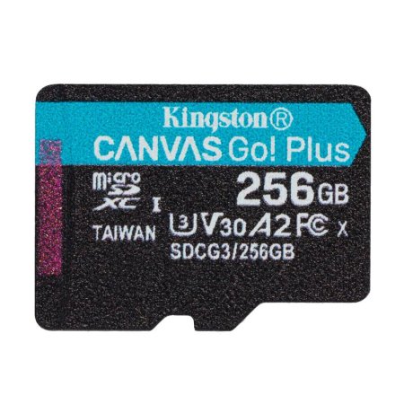 Карта памяти 256ГБ microSDXC Kingston Canvas Go! Plus Class 10 UHS-I (SDCG3/256GBSP)