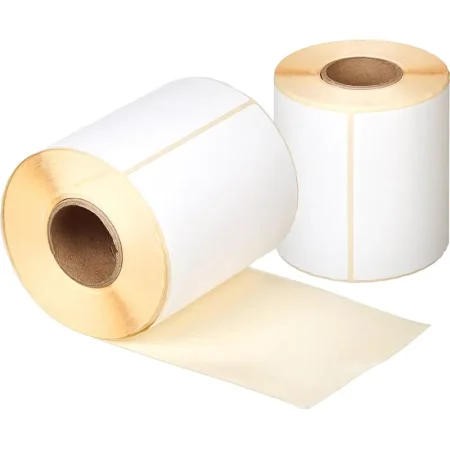 Термотрансферные этикетки 75x120 мм бумажные полуглянцевые (диаметр  втулки 40 мм, 4 рулона по 250 этикеток)