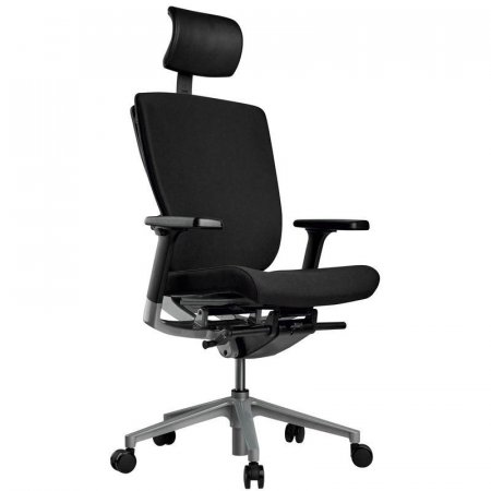 Кресло офисное Schairs Aeon-Р01S черное (сетка/ткань, алюминий матовый)