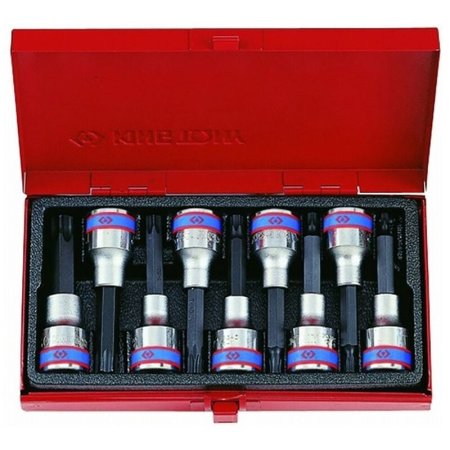 Набор головок Torx King Tony Т20-Т60 мм 1/2" 9 предметов (4119PR)