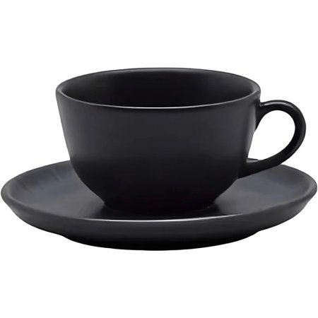 Чайная пара Oxford FLAT Shape ONIX керамическая 200 мл