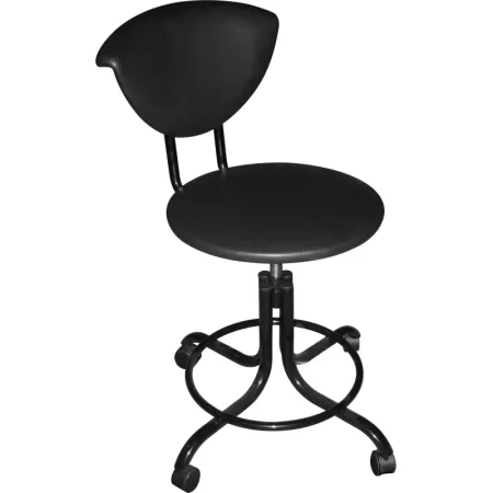 Стул лабораторный винтовой М101-05 чёрный (искусственная кожа)