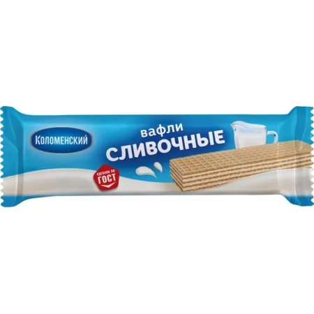 Вафли Коломенский сливочные 20 г (154 штуки в упаковке)