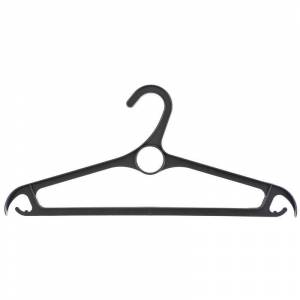Вешалка-плечики Elfe пластиковая для верхней одежды черная (размер 48-50)