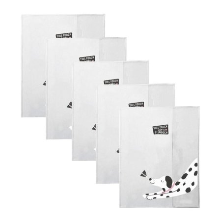Обложки для тетрадей BeSmart Pets далматин 5 штук в упаковке (350х210   мм, 100 мкм) разноцветная