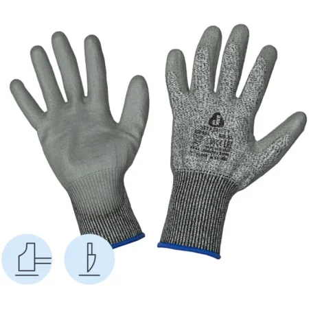 Перчатки Jeta Safety JCP051 для защиты от порезов с полиуретановым  покрытием (13 класс, 7 нитей, размер 8, М)
