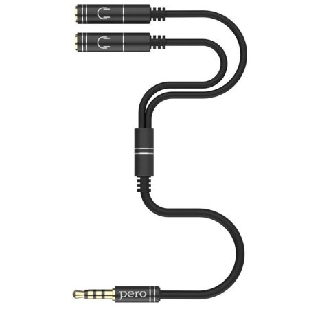 Удлинитель Pero mini jack 3.5 mm - mini jack 3.5 mm - mini jack 3.5 mm  (4603768350668)