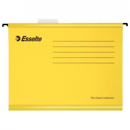 Подвесная папка Esselte Standart А4 до 250 листов желтая (25 штук в упаковке)