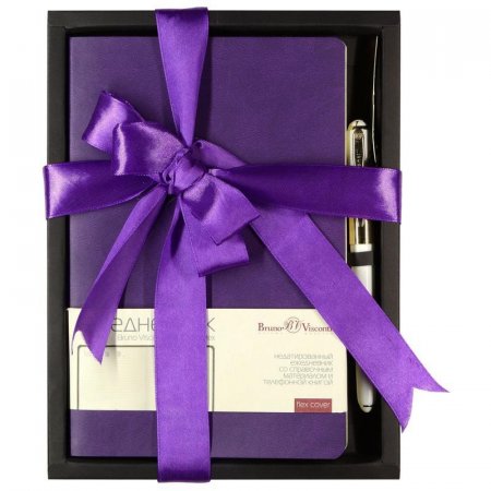 Набор подарочный Bruno Visconti (ежедневник фиолетовый, ручкой)