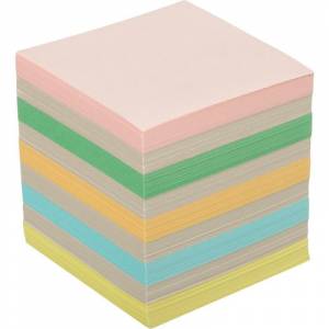 Блок для записей Attache 90x90x90 мм цветной (плотность 60 г/кв.м)