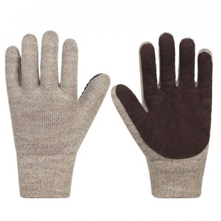 Перчатки рабочие Чибис полушерстяные утепленные со спилковым  наладонником без покрытия (размер 10, XL)