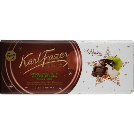 Шоколад Karl Fazer темный с яблоком/фундуком/карамелью 200 г