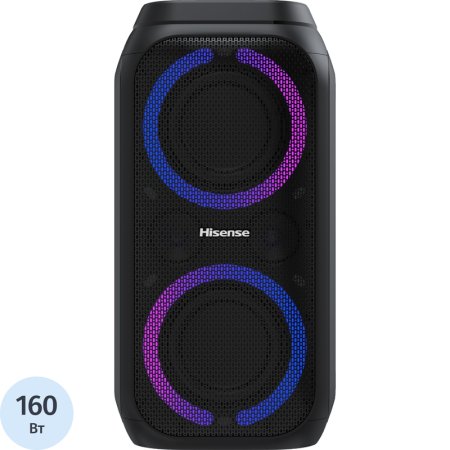 Акустическая система Hisense Party Rocket 160 черная с микрофоном и  подсветкой