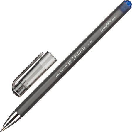 Ручка шариковая неавтоматическая Bruno Visconti SlimWrite Ice синяя  (толщина линии 0.4 мм)