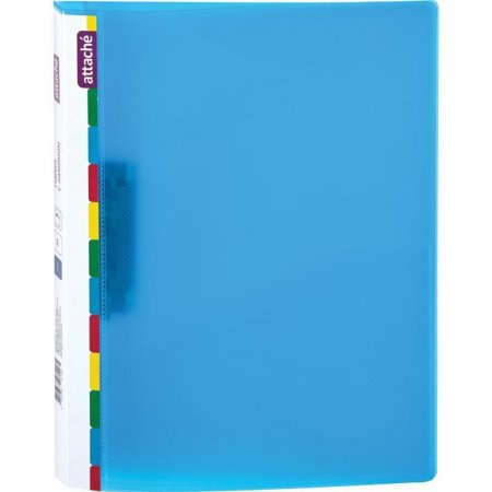 Папка с зажимом Attache Diagonal А4 0.6 мм синяя (до 150 листов)