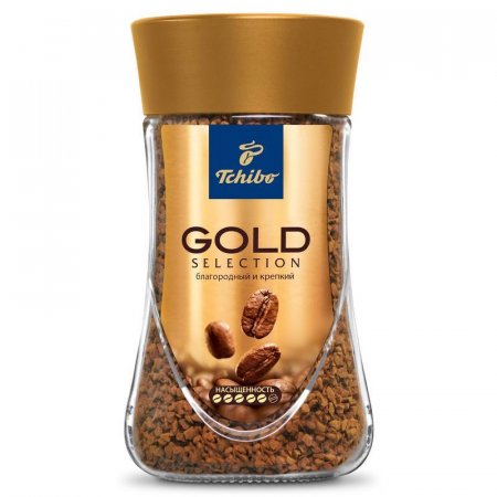 Кофе растворимый Tchibo Gold Selection 190 г (стекло)