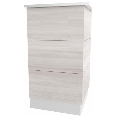 Модуль угловой Steel Reception правый (дуб светлый/белый, 684х684х1200  мм)