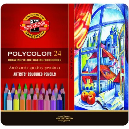 Карандаши цветные Koh-I-Noor Polycolor художественные 24 цвета  шестигранные