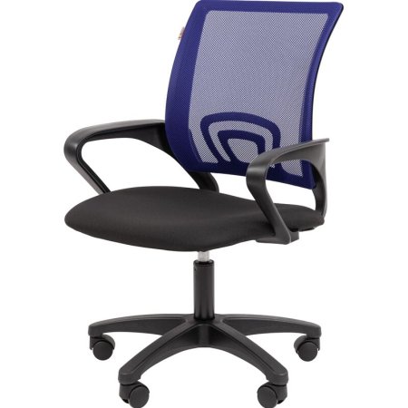 Кресло офисное Easy Chair 304LT N синее/черное (сетка/ткань, пластик)