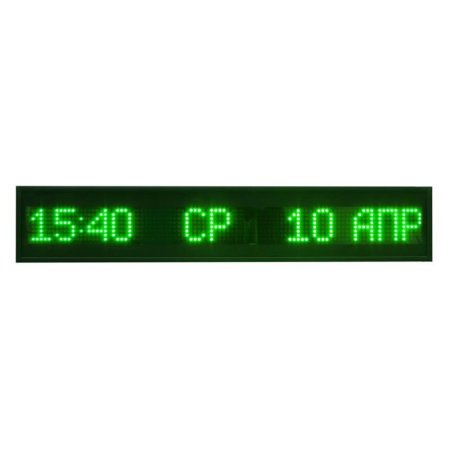 Часы настенные Импульс Электронное табло 406K-S6x96-G-ETN-NTP (79x14x6.5 см)