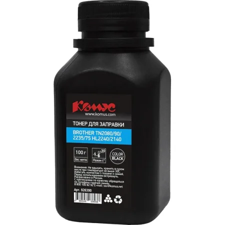 Тонер Комус для Brother TN2080/90/2235/75 HL2240/2140 100 г черный