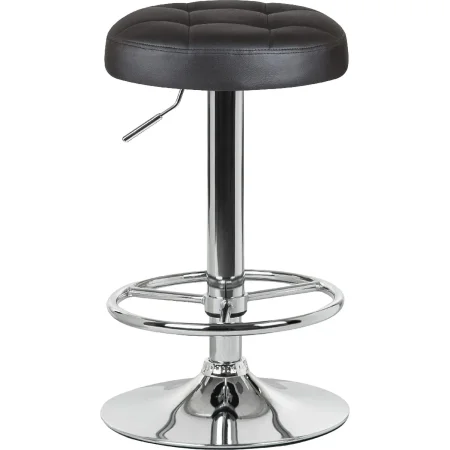 Табурет барный Dobrin Bruno чёрный/хромированный (искусственная  кожа/металл)