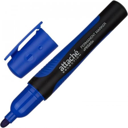 Маркер перманентный Attache Selection Pegas синий (толщина линии 2-5 мм)