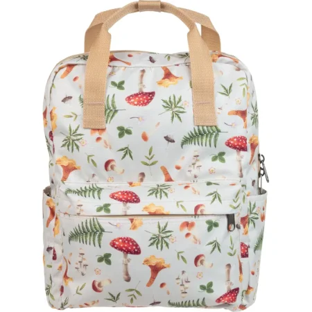 Рюкзак Комус Класс (№1 School) Квадро Грибы 17 л белый