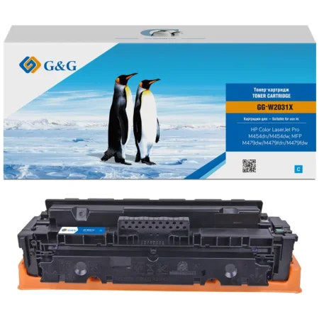 Картридж лазерный G&G 415X GG-W2031X/W2031X для HP голубой  совместимый повышенной емкости