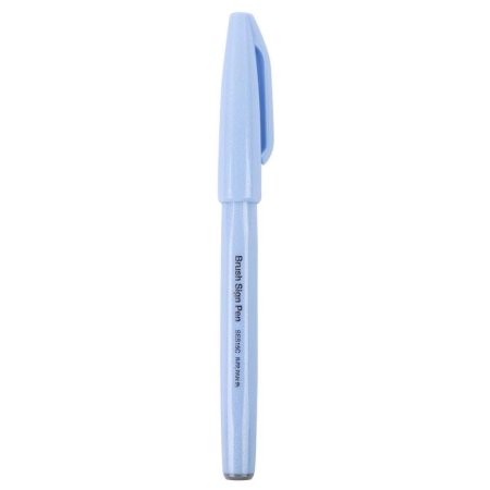 Фломастер-кисть Pentel Touch Brush Sign Pen 0.5 мм серо-голубой