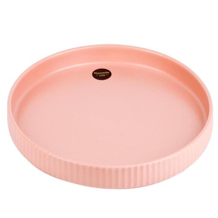 Блюдо фарфоровое Nouvelle Home Scandi Primerose диаметр 245 мм розовое  (артикул производителя 0860046)