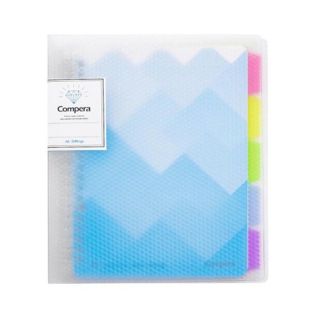 Тетрадь Comix Compera Diamond А5 50 листов разноцветная в клетку на  спирали 4 разделителя (182х225 мм)