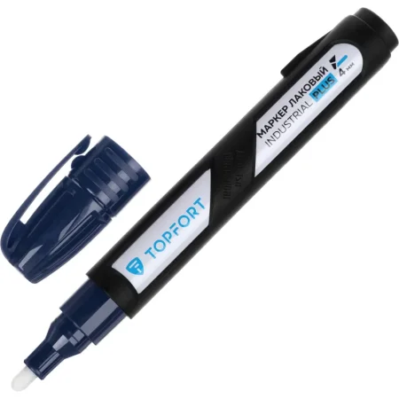 Маркер промышленный лаковый TOPFORT Industrial Plus для агрессивной  среды синий 3-4 мм (2096990)