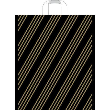 Пакет полиэтиленовый черный 38х45 см с петлевой ручкой (50 штук в  упаковке)