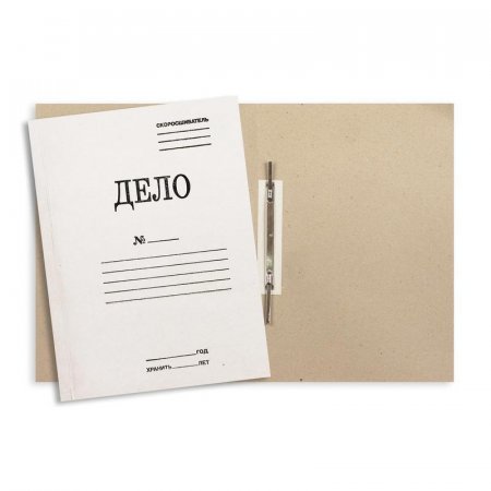 Папка-скоросшиватель Дело № картонная А4 до 150 листов белая (360 г/кв.м)
