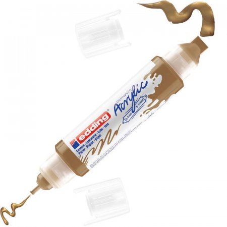 Маркер-аппликатор акриловый двусторонний 3D Edding 5400 золотистый (толщина линии 2-3 и 5-10 мм)