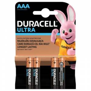 Батарейки Duracell UltraPower мизинчиковые AAA LR03-4BL (4 штуки в  упаковке)