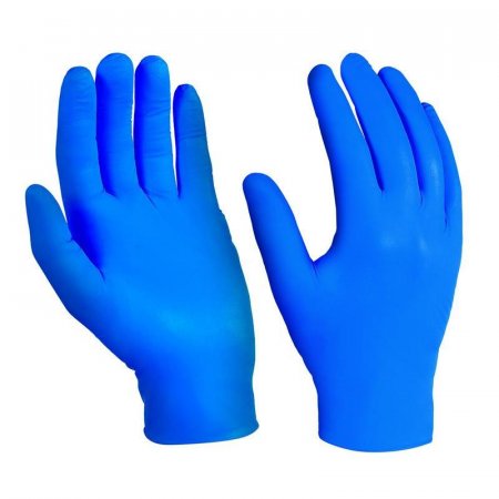 Перчатки одноразовые Manipula Эксперт DG-081 винил синие (размер 8, М,  50 пар/100 штук в упаковке)