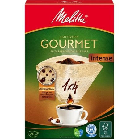 Фильтры для заваривания кофе Melitta Гурмэ Интенс (100999, 80 штук в  упаковке)