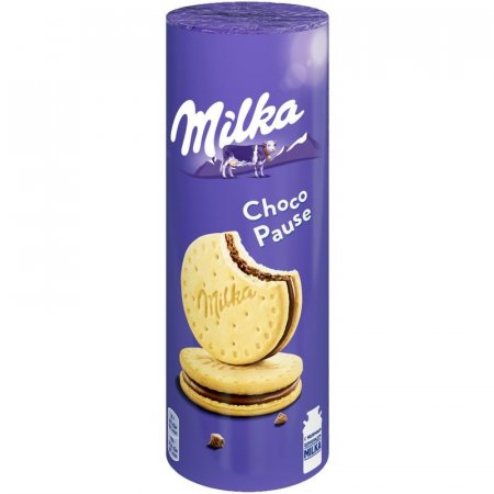 Печенье песочное Milka Choco Pause покрытое молочным шоколадом 260 г